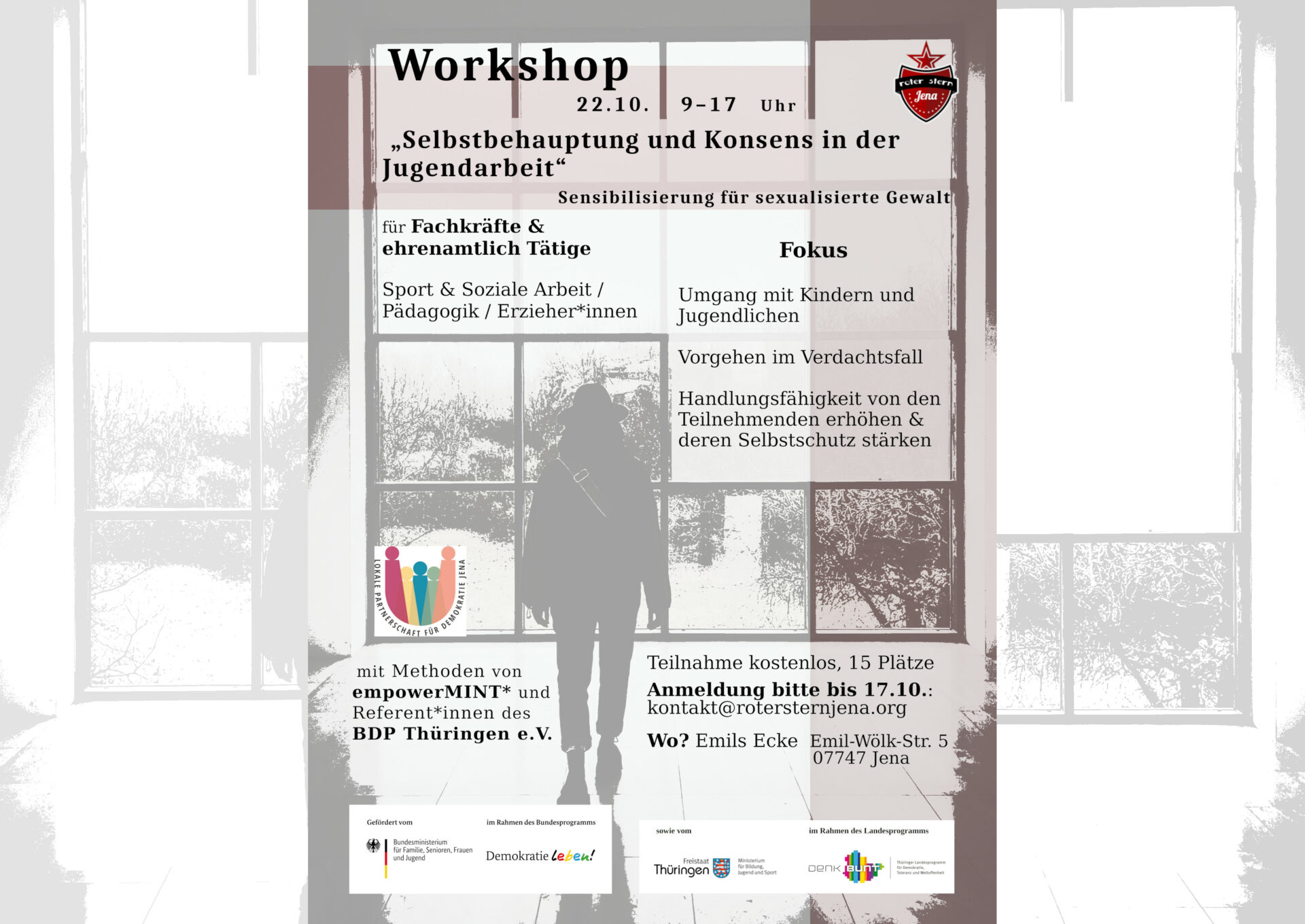 WS „Selbstbehauptung und Konsens“ für Fachkräfte – 22. Oktober, 9-17 Uhr